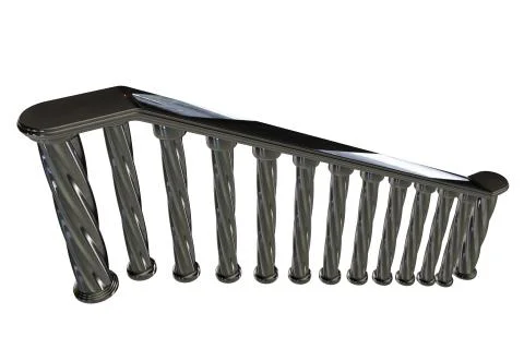 3d rendering of rail of a stairs on a white background Stock Illustration