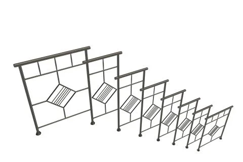 3d rendering of rail of a stairs on a white background Stock Illustration