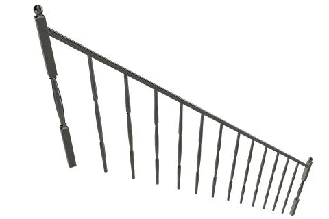 3d rendering of rail of a stairs on a white background Stock Illustration