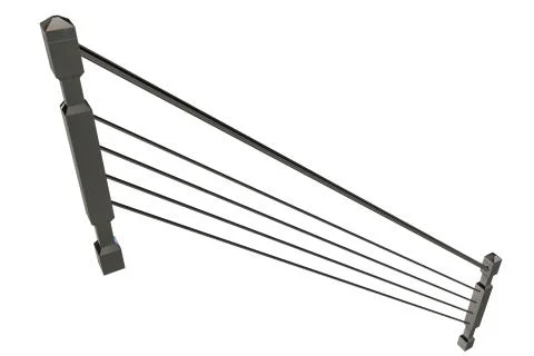 3d rendering of rail of a stairs on a white background Stock Illustration