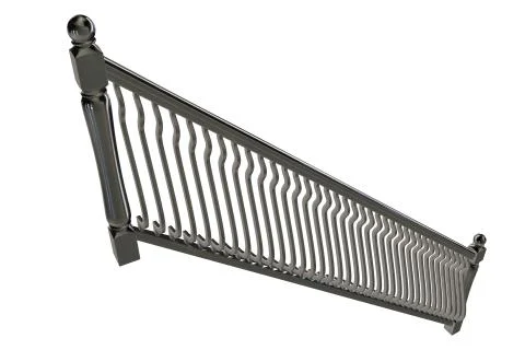 3d rendering of rail of a stairs on a white background Stock Illustration