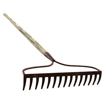 3D Rendering Rake on White Stock Illustration