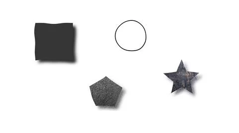 3d rendering of random set shapes and textures. Computer generated art 스톡 일러스트