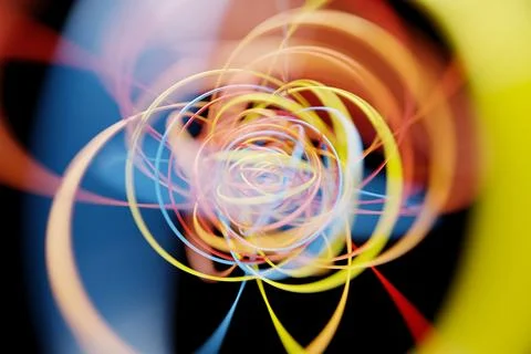 3d rendering of realistic composition primitives. Abstract theme for trendy d Illustrazione stock