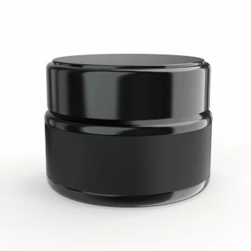 3D rendering Realistic cosmetic jar with lid and label on a white background. 스톡 일러스트