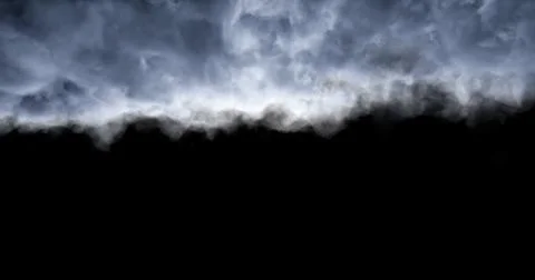 3d rendering. Realistic fluffy dense clouds on a black background. Element fo Stock Illustration