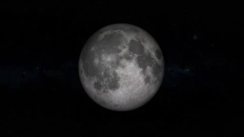 3d rendering of realistic full moon with galaxy stars background Stock Footage 131100327