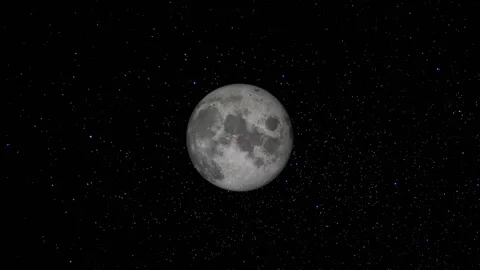 3d rendering of realistic full moon with star background, Elements of these Stock Footage 149581396