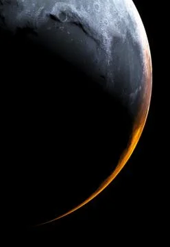 3D Rendering Of Realistic Moon Closeup The Elements Of This Image Furnished B Stock Illustration