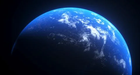 3D Rendering Of Realistic Planet Earth With Glow The Elements Of This Image F Stock Illustration