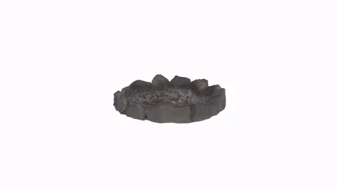 3D rendering of a realistic stone campfire pit design 스톡 동영상 303594757