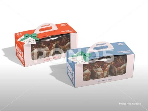 3D Rendering of Rectangular Box Shape Packaging Mockup Takeaway PSD Template