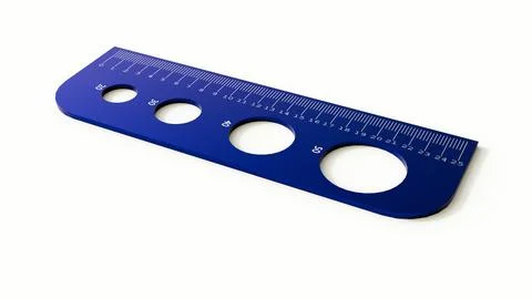 A 3d rendering of rectangular plastic willy ruler. 스톡 일러스트