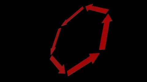 3d rendering of red arrow icon on white background Stock Photos