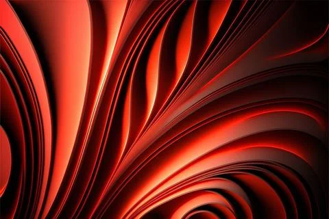 3d rendering red background with drapery fabricc Stock Illustration