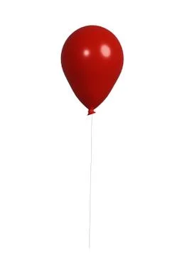 3d rendering of red balloon that floating isolated.  Happy Valentine's Day. Stock Illustration