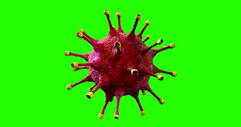 3D rendering, red coronavirus cells covid-19 influenza flowing on background Video stock 132257642