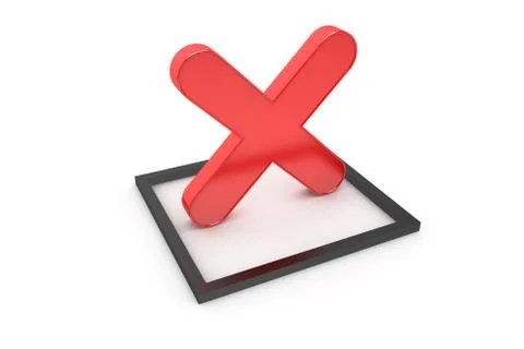 3D Rendering of Red Cross Sign on Black Frame Stock Photos