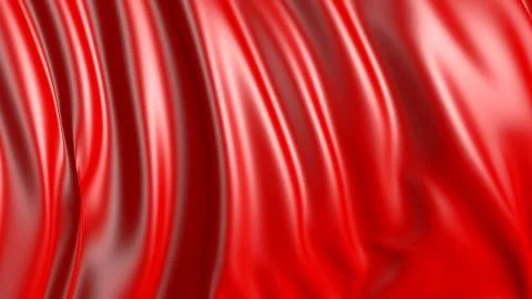 3D rendering of red fabric. The fabric develops smoothly in the wind 写真素材
