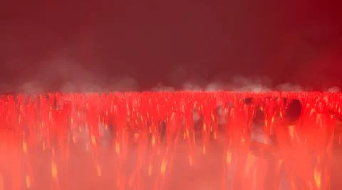 3d rendering of red glowing metal bars Stock Illustration