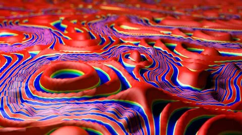 3d rendering of red glowing metal bars Stock Illustration