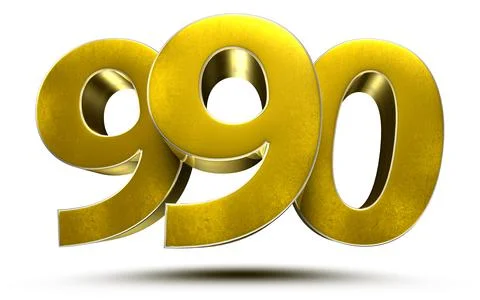 3D rendering Red number 990 isolated on white background.with clipping path. Stock Illustration