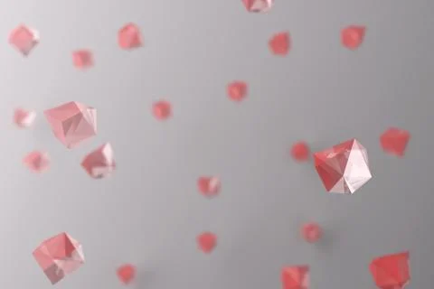 3D Rendering With Red Rubies Illustrazione stock