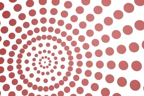 3D rendering of red small dots spread all over white background Stock Illustration