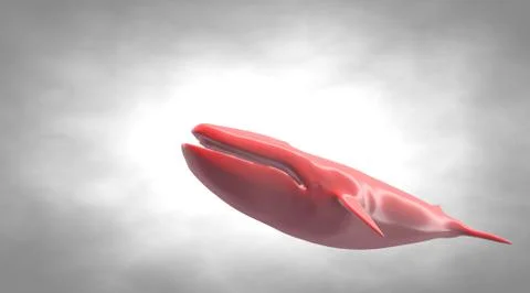 3d rendering of a reflective big Wahle on a background Stock Illustration