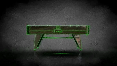 3d rendering of a reflective billiard table on a dark black background イラスト素材