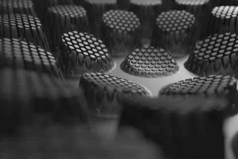 3d rendering of reflective displacement surface Stock Illustration