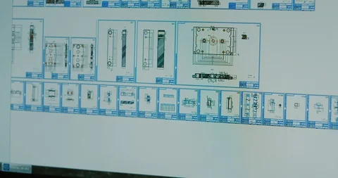 3D rendering representing an plastic injection mold development with the help of Stock Footage 129079599