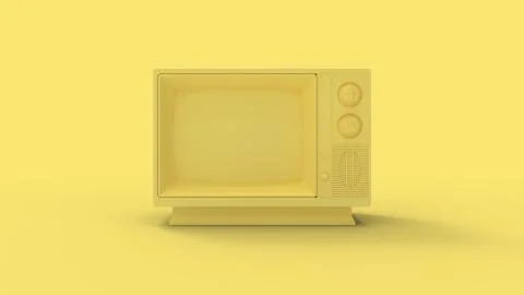 3d rendering of a retro television isolated in a studio background イラスト素材