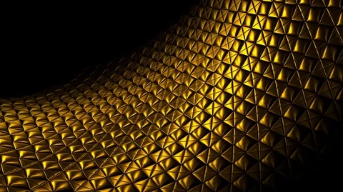 3D rendering Rhythm of gold metal   Yellow gold background metal Stock Footage 121986125