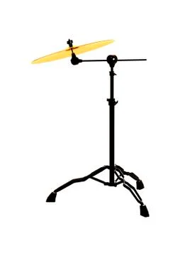 3D Rendering Ride Cymbal on White Stock Illustration