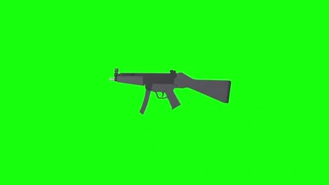 3D rendering of a rifle on a bright green background Stock-Footage 303859716