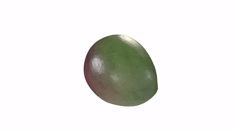 3D rendering of a ripe mango showcasing its vibrant colors and texture Stock Footage 285925110