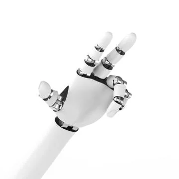 3d rendering robotic hand Stock Photos