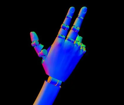 3d rendering robotic hand Stock Photos