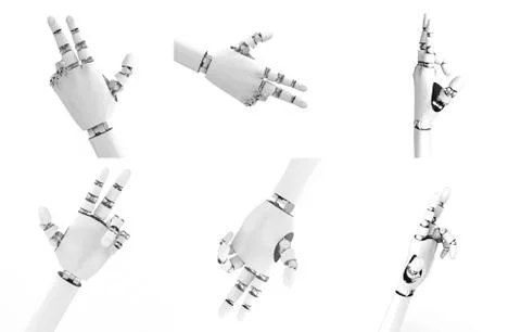 3d rendering robotic hand Stock Photos