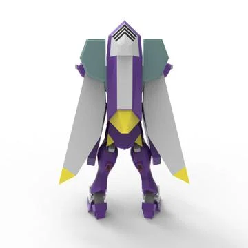 3D rendering of robots created by using a blender tool Stock Illustration