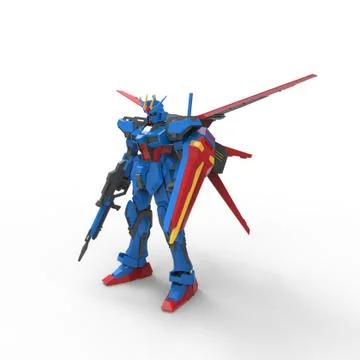 3D rendering of robots created by using a blender tool Ilustração Stock