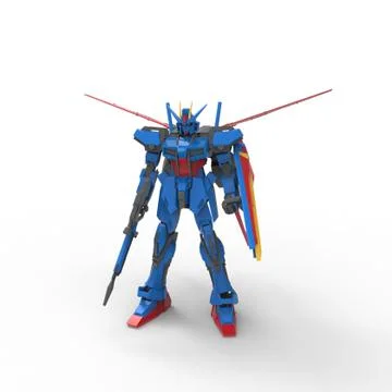 3D rendering of robots created by using a blender tool Stock Illustration