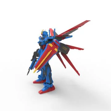 3D rendering of robots created by using a blender tool Stock Illustration