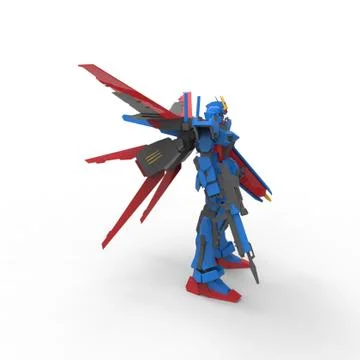 3D rendering of robots created by using a blender tool Stock Illustration