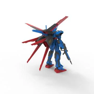 3D rendering of robots created by using a blender tool Stock Illustration