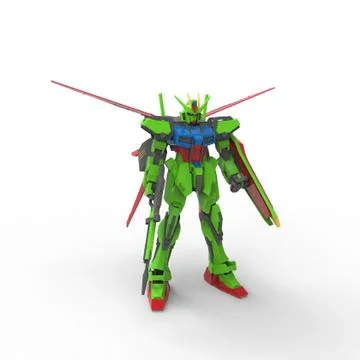 3D rendering of robots created by using a blender tool Stock Illustration