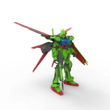 3D rendering of robots created by using a blender tool Stock Illustration