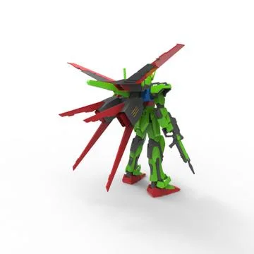 3D rendering of robots created by using a blender tool Stock Illustration