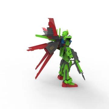 3D rendering of robots created by using a blender tool Stock Illustration